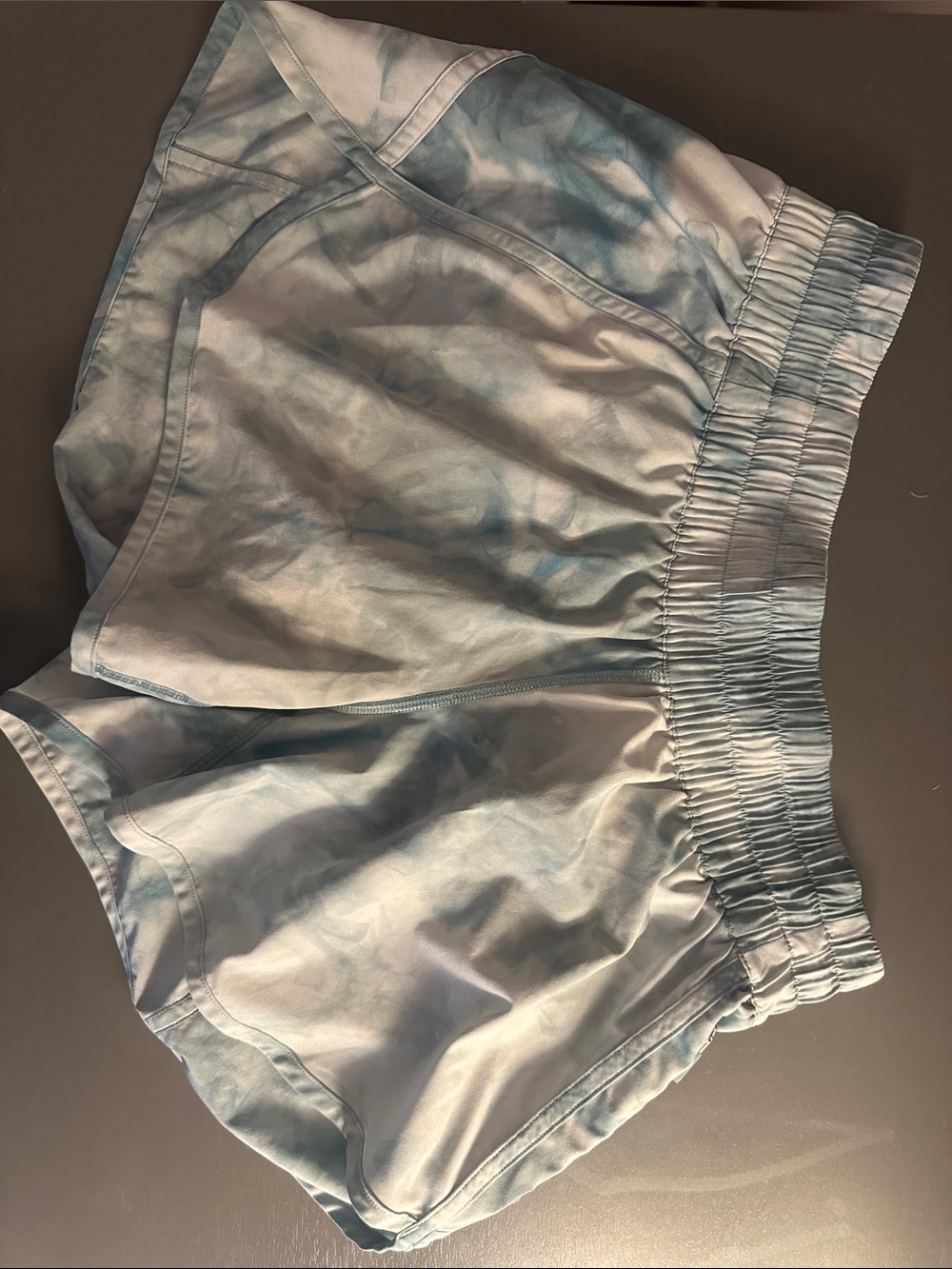lululemon athletica Light Blue Tie-Dye Women's Athletic Shorts